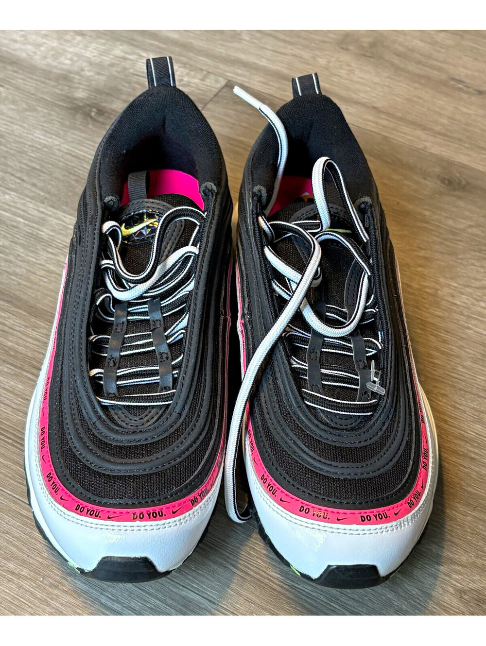 Nike Air Max 97 "Do You" Black White Neon Green Low Top Sneakers Men’s size 8